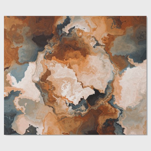 Orange Herbst Herbstfarbe Stein Geschenkpapier (Flach)