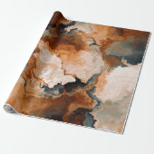 Orange Herbst Herbstfarbe Stein Geschenkpapier (Ungerollt)