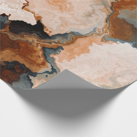 Orange Herbst Herbstfarbe Stein Geschenkpapier (Ecke)