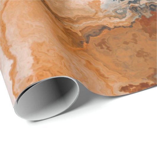 Orange Herbst Herbstfarbe Stein Geschenkpapier (Rolleneckpunkt)