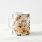 Orange Herbst Herbstlandschaft Kaffeetasse (Vorderseite Links)