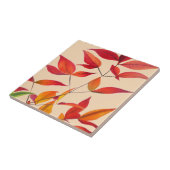 Orange Herbst hinterlässt originale Aquarellkunst Fliese (Seite)