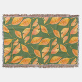 Orange Herbstlaub Custom Throw Blanket Decke (Vorderseite)