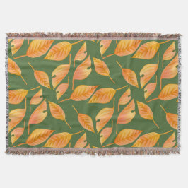 Orange Herbstlaub Custom Throw Blanket Decke