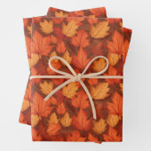 Orange Herbstlaube Geschenkpapier Set (Beispiel)