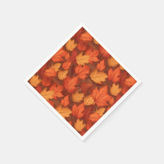 Orange Herbstlaube Serviette (Ecke)