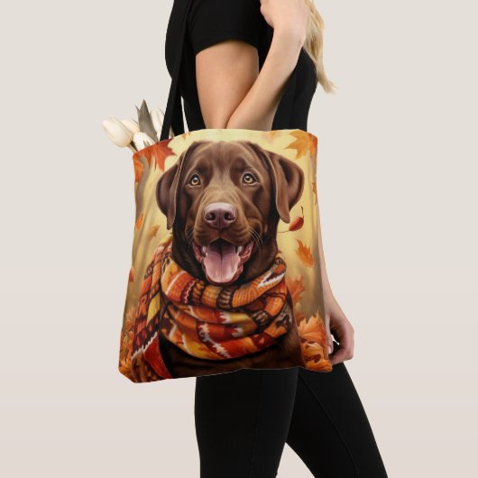 ORANGE HERBSTLAUBS CHOCOLATE LABRADOR RETRIEVER TASCHE (Von Nahem)