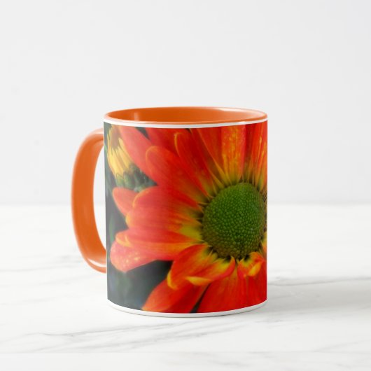 Orange Herbstliche Blume Tasse Getränke (Vorderseite Links)