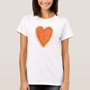 Orange Herz T-Shirt