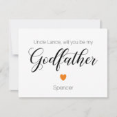 Orange Herz werden Sie mein Vater Vorschlag sein Einladung (Vorderseite)