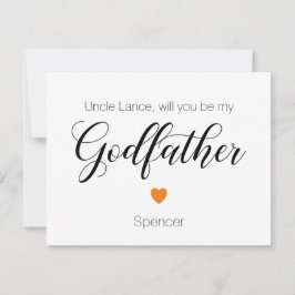 Orange Herz werden Sie mein Vater Vorschlag sein Einladung