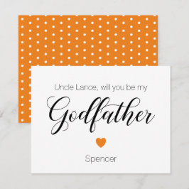 Orange Herz werden Sie mein Vater Vorschlag sein Einladung