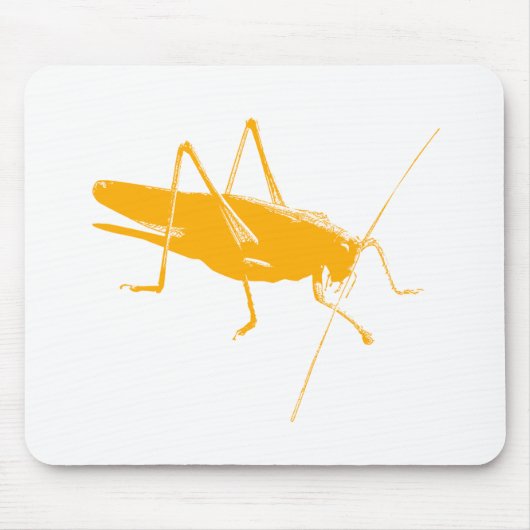 Orange Heuschrecke Mousepad (Vorne)