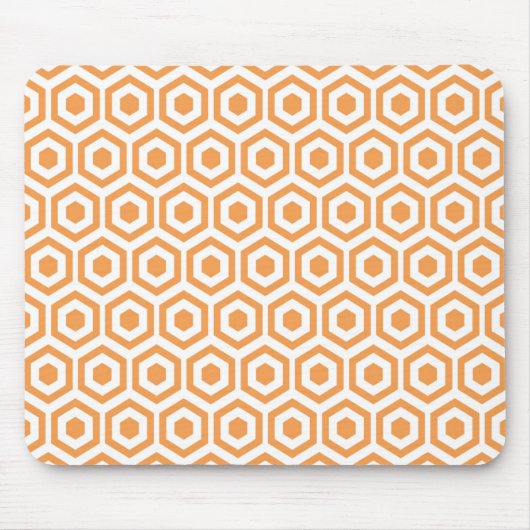 Orange Hexagon-Bienenwabe Mousepad (Vorne)