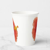 Orange Hibiscus Flower Tropical Floral Pappbecher (Rechts)