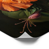Orange Hibisken Blume Art Print Poster (Ecke)