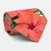 Orange Hibisken Blume Makro Krawatte (Gerollt)