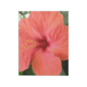 Orange Hibisken Blume Makro Notepad Notizblock (Rotiert)