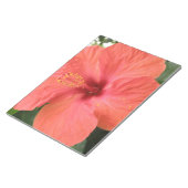 Orange Hibisken Blume Makro Notepad Notizblock (angewinkelt)