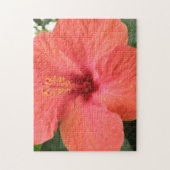 Orange Hibisken Blume Makro Puzzle (Vertikal)