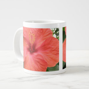 Orange Hibisken Blume Makro Tasse