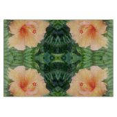 Orange Hibisken Blume Muster Schneidebrett (Vorderseite)