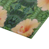Orange Hibisken Blume Muster Schneidebrett (Ecke)