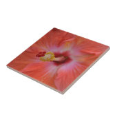 Orange Hibisken Keramik Tile Fliese (Seite)