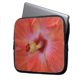 Orange Hibisken Notebook-Bag Laptopschutzhülle (Vorderseite Links)