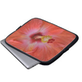 Orange Hibisken Notebook-Bag Laptopschutzhülle (Vorne Knopf)