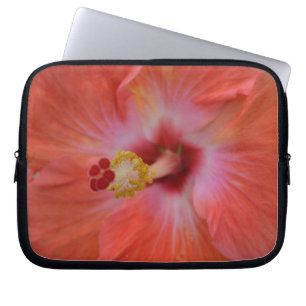 Orange Hibisken Notebook-Bag Laptopschutzhülle