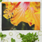 Orange Hibisken Side View Handtuch (Gefaltet)