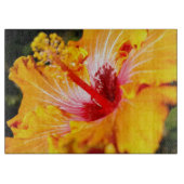 Orange Hibisken Side View Schneidebrett (Vorderseite)