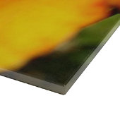 Orange Hibisken Side View Schneidebrett (Ecke)