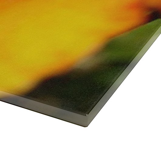 Orange Hibisken Side View Schneidebrett (Ecke)