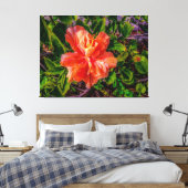 Orange Hibiskus Beauty Leinwanddruck (Insitu (Schlafzimmer))