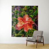 Orange Hibiskus Beauty Wandteppich (Beispiel)