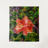Orange Hibiskus Beauty Wandteppich (Vorderseite)