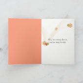 Orange Hibiskus Beileid Karte (Innenseite)