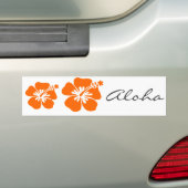 Orange Hibiskus-Blume Autoaufkleber (Auf Auto)
