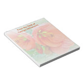 Orange Hibiskus Blume Notizblock (angewinkelt)