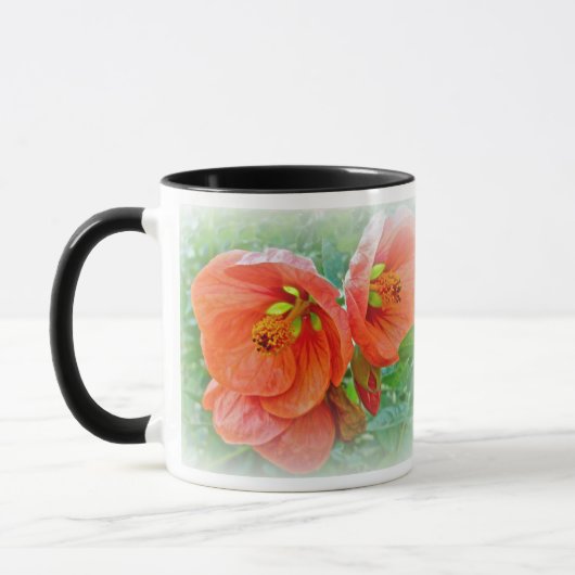 Orange Hibiskus Blume Tasse (Links)