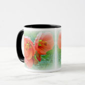 Orange Hibiskus Blume Tasse (Vorderseite Links)