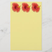 Orange Hibiskus Blume Tropenflora Briefpapier (Vorderseite)