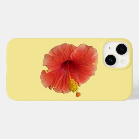 Orange Hibiskus Blume Tropenflora Case-Mate iPhone Hülle (Rückseite (Horizontal))