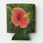 Orange Hibiskus Blume Tropenflora Dosenkühler (Rückseite)