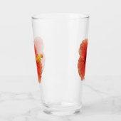 Orange Hibiskus Blume Tropenflora Glas (Links)