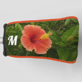 Orange Hibiskus Blume Tropenflora Golf Headcover (Vorderseite)