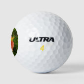 Orange Hibiskus Blume Tropenflora Golfball (Logo)