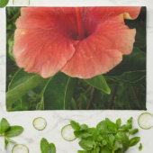 Orange Hibiskus Blume Tropenflora Handtuch (Gefaltet)
